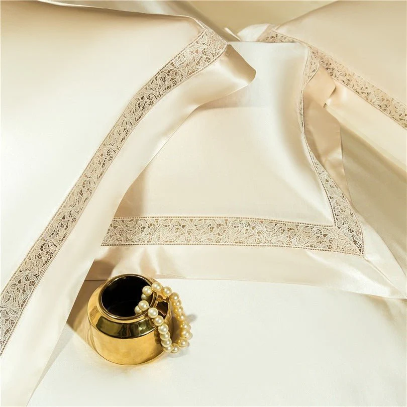 Willa Gold Modern Satin Egyptian Cotton Bedding Set - Image 9
